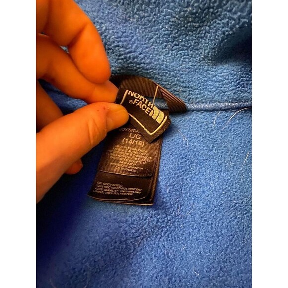 Big Kids Boys The North Face Track Coat Zip Jacket Blue Navy Large 14/16 - Picture 4 of 6